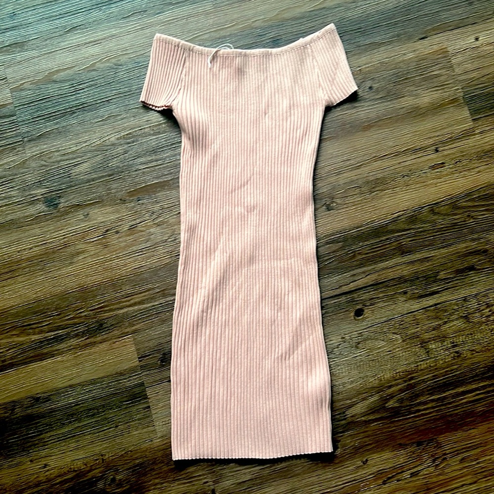 Off shoulder knit dress